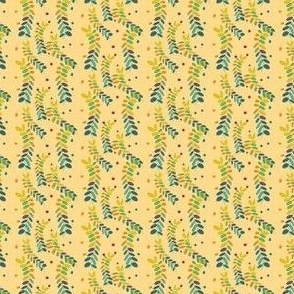 Small Scale Dollhouse Wallpaper - Yellow