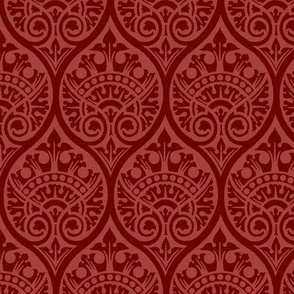 Gothic Revival Ogee 125, dark red, 6W