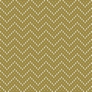 3x3 Chevron Diamonds - Small Scale Retro Diamonds - Yellow/Cream Chevron