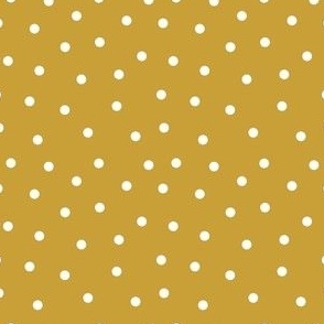 3x3 Polka Dots - Small Scale Retro Dots - Yellow/Cream Polka Dots