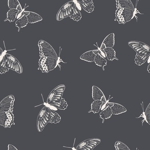 24x24 JUMBO Scale Butterflies - Wallpaper with Butterflies - Butterflies Wallpaper - Butterflies Aesthetic - Wallpaper Cure - Peel and Stick Wallpaper