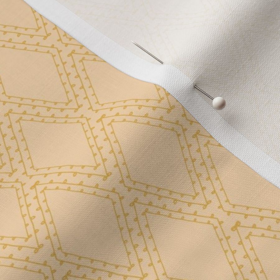 Ribbon diamond  color 1 :: simple and sweet ribbon forming a diamond repeat in yellow on yellow