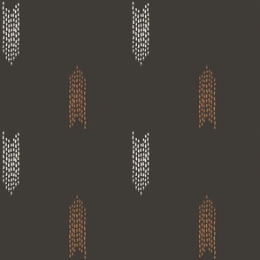 Modern Masculine Abstract Geometric Chevron Arrows in Brown Tones