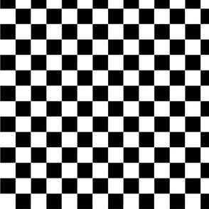  Black and White Checker Pattern - 1.5 cm