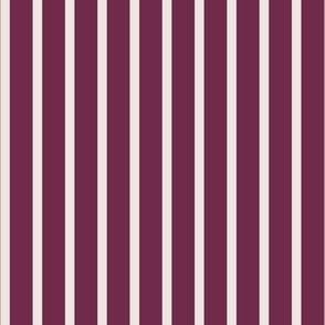 Plum purple and ivory stripes