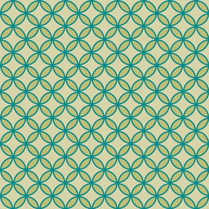 circles diamonds olive teal