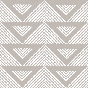 Chevron Triangles Dove Grey Large