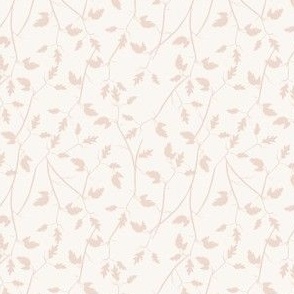 Thicket Floral Vine in Cream and Light Pale Pink