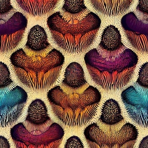 Surreal panther animal skin in psychedelic colors 