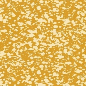 Two tone splatter texture in gold yellow and ivory eggshell