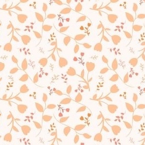 Romantic ditsy floral, coral
