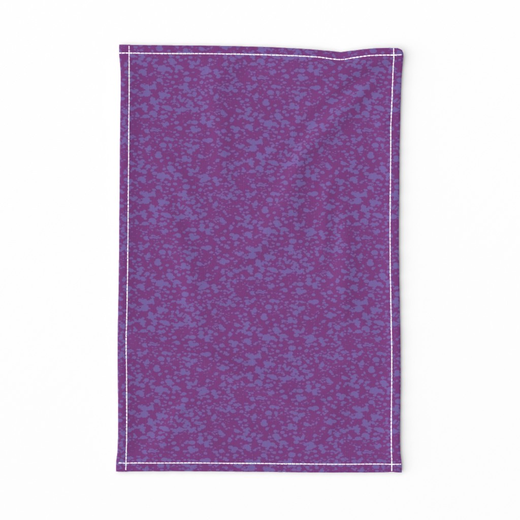 Two tone splatter texture in aubergine purple and periwinkle violet