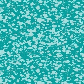 Two tone splatter texture in light blue and teal cyan