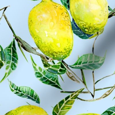 Lemons on Blue