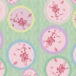 5x7-inch Light-Green Background of Dottie Rabbit Pastel Dreams