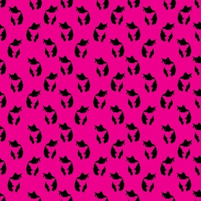 Too many Kitties- neon pink