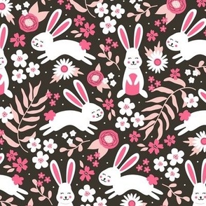 Floral Bunny Hop (Brown)