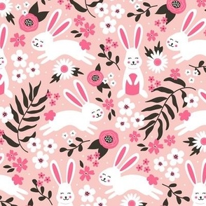 Floral Bunny Hop (Light Pink)