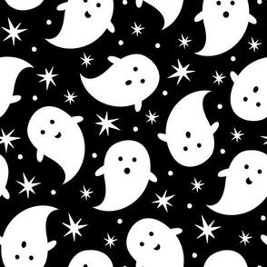  ( medium ) Ghost, Halloween ghosts, black and white