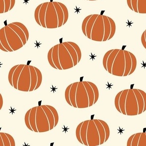 ( medium ) pumpkin, orange, black stars, pumpkins 