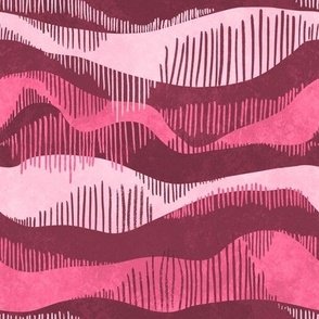 wavy stripes camo pink