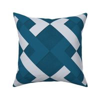 Interlocking diamonds in dark blue | large