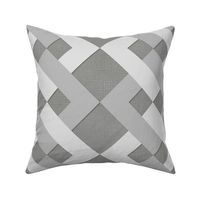 Interlocking diamonds in shades of gray | large