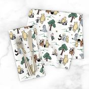 Smaller Scale Classic Pooh Story Sketches on White
