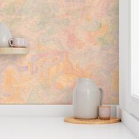 Pastel rainbow marble pattern with a vintage linen texture