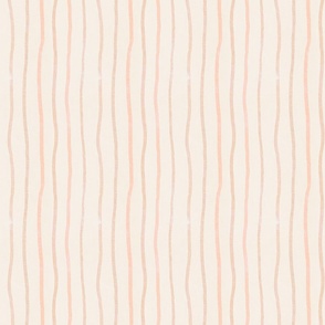 Earth tone colored hand drawn stripes on a cream background with a vintage linen texture