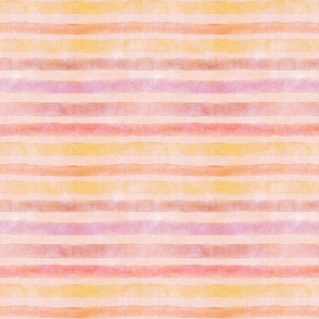 Watercolor pink, yellow, red and purple stripes on a tan background with a paper texture