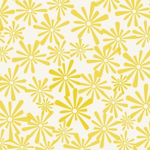 Floral Whimsey, yellow, 24 inch