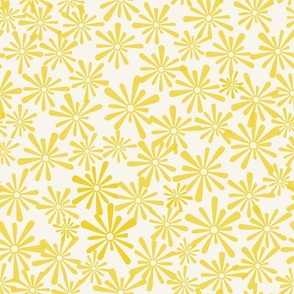 Floral Whimsey, yellow, 18 inch