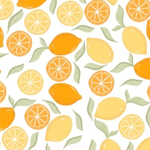 Summer Pattern, Orange and lemon summer pattern 