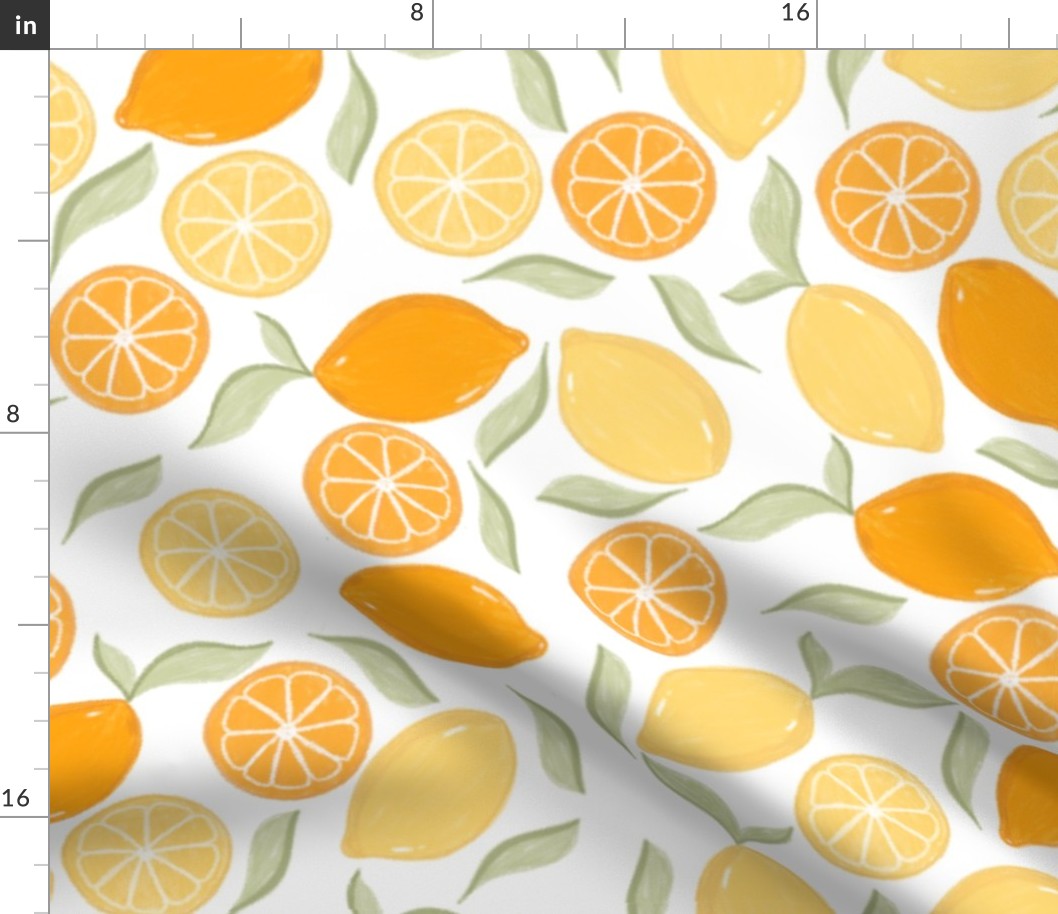 Summer Pattern, Orange and lemon summer pattern 