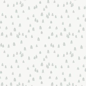 Pine Trees - Small Scale - Baby Blue