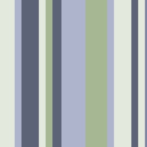 Stripes in Mauve and Green (Large Scale)