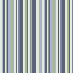 Stripes in Mauve and Green (Small Scale)