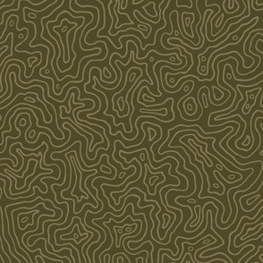 Flowy Mosses - Small Scale - Dark Green