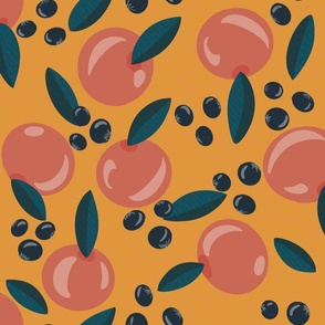 Retro_Peaches_And_Blueberries