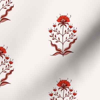 Indian-blockprint-floral motif- medium scale