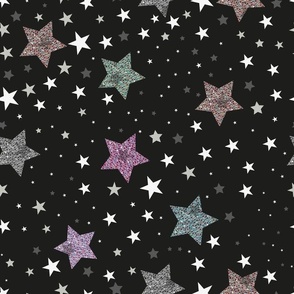 Stars With Colorful Shining Stars Pattern