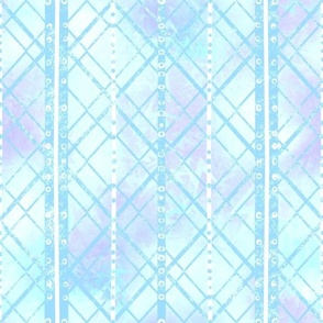 Trellis geometric vertical grid stripes on ombre textured background 12” pale blue, white, pale pink  trelliss 