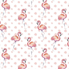 Flamingo Flow, pink on white.