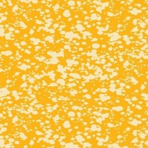Two tone splatter texture in mustard yellow and ivory eggshell
