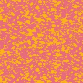 Two tone splatter texture in mustard yellow and hot pink