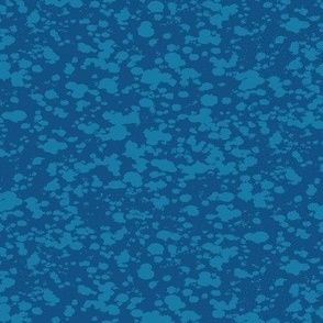 Two tone splatter texture in medium and light blue