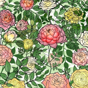 My Lovely Rose Garden in June (large scale) 