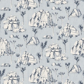 Joshua Tree Toile - large - blue