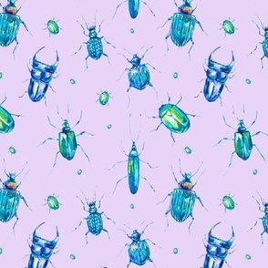 periwinkle turquoise beetles